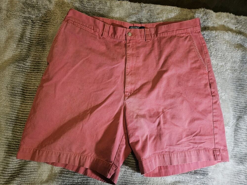 Polo Ralph Lauren Pink Chino Shorts Men's Size 40 100% Cotton, Pre-loved, Worn.